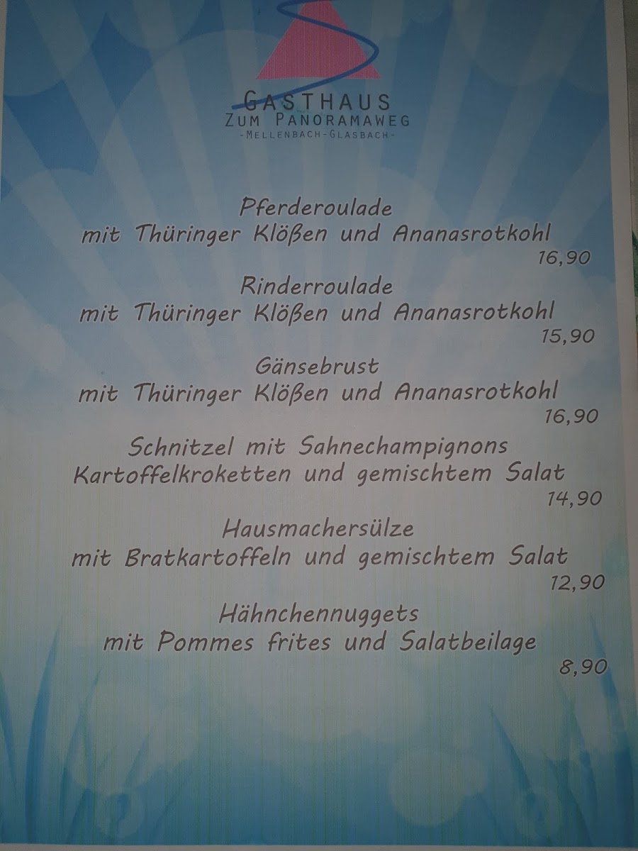 Gasthaus 'Zum Panoramaweg' Photo Menu 1