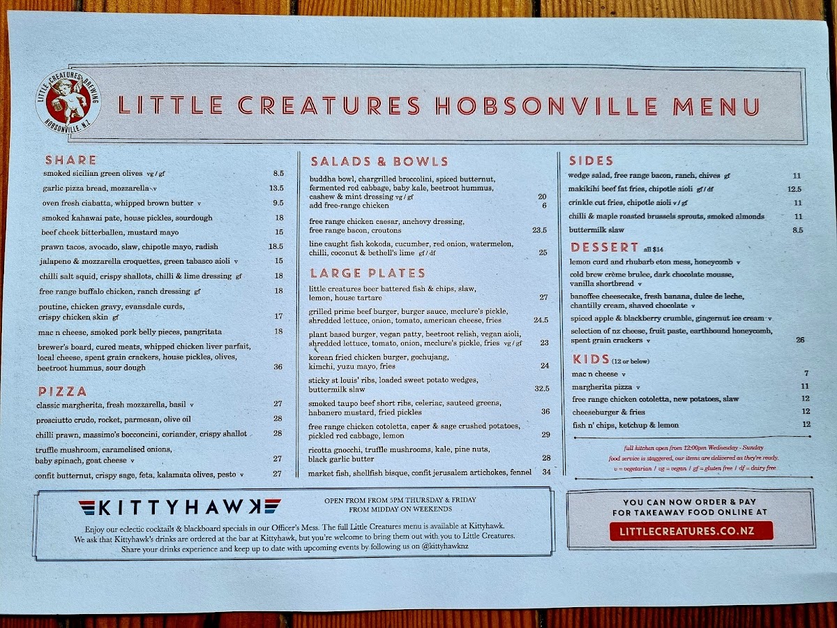 Little Creatures Hobsonville Photo Menu 3