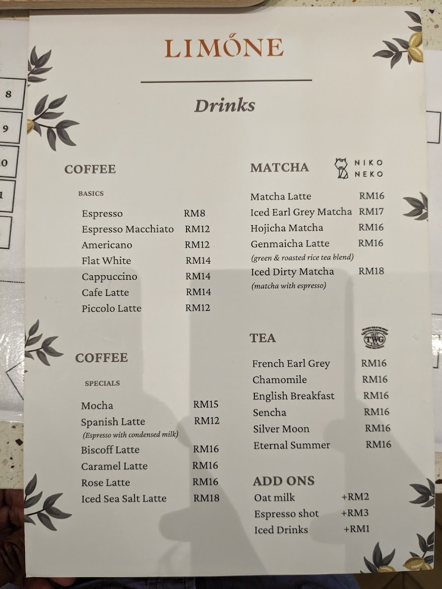 Limóne, Bukit Damansara Photo Menu 7
