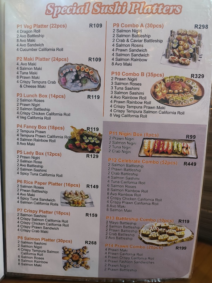 Yage Chinese Restaurant & Sushi - Centurion Mall Photo Menu 6