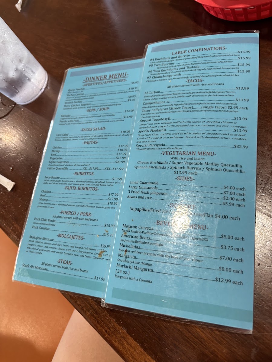 El Sombrero Mexican Restaurant Photo Menu 1