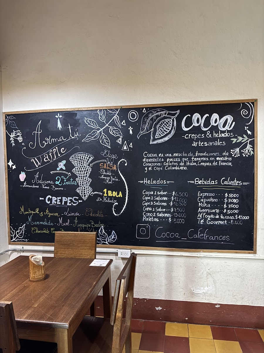 Cocoa Café Gelateria Photo Menu 2
