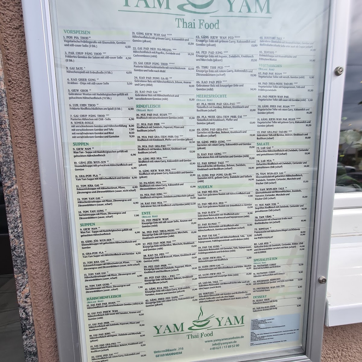 Yam Yam Thai-Restaurant Mannheim Photo Menu 10