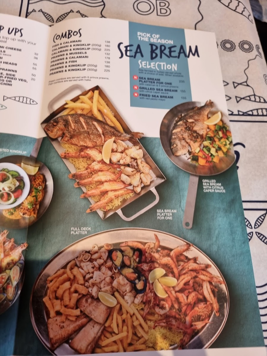 Ocean Basket Bloubergstrand Photo Menu 10
