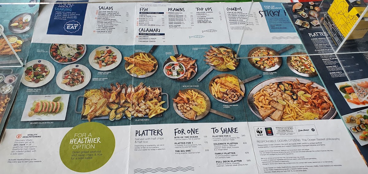 Ocean Basket Bloubergstrand Photo Menu 9