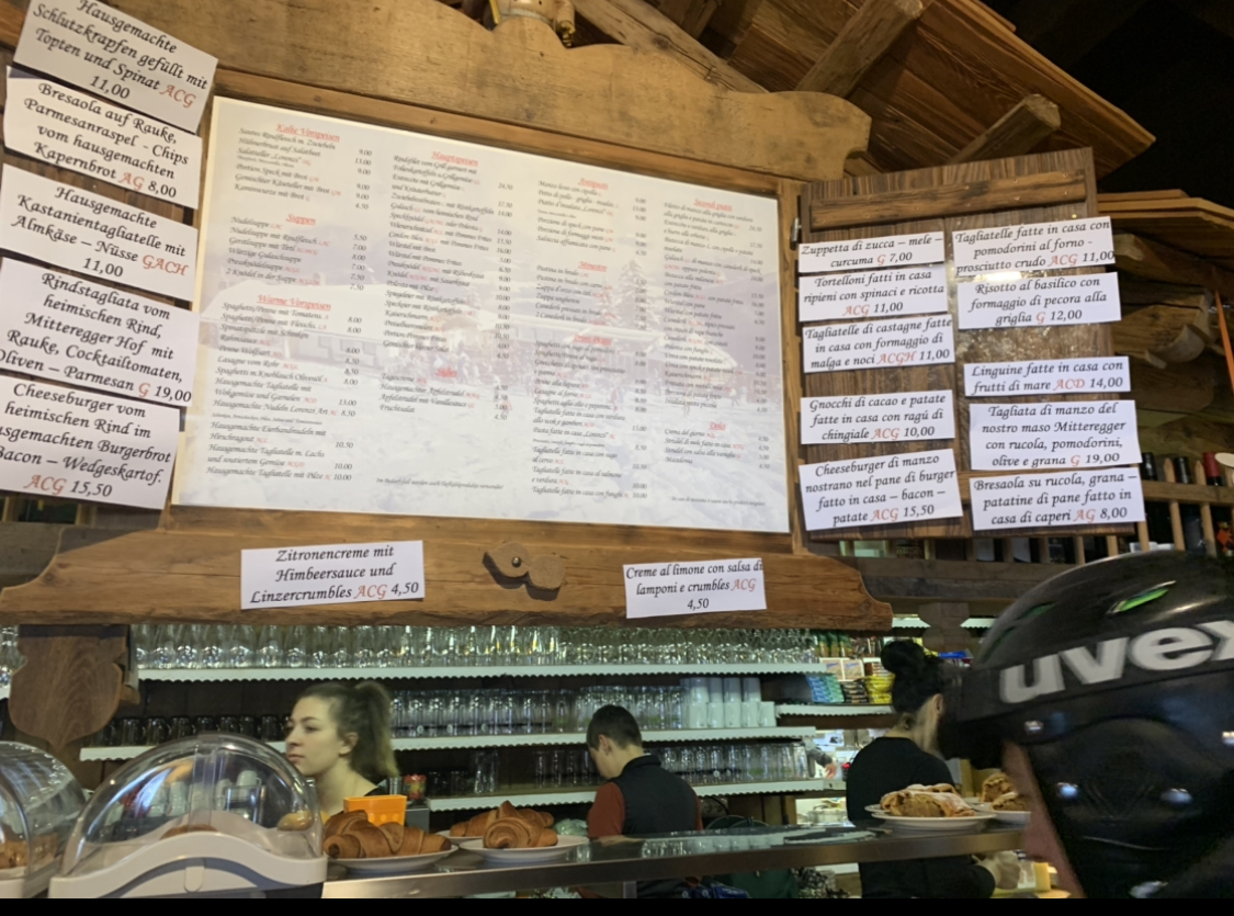 Lorenzi Hütte Photo Menu 6