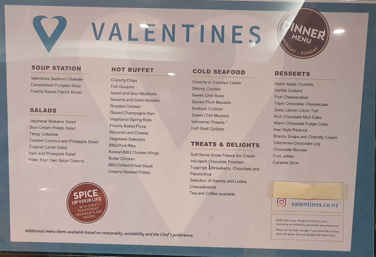 Valentines Manukau Photo Menu 3