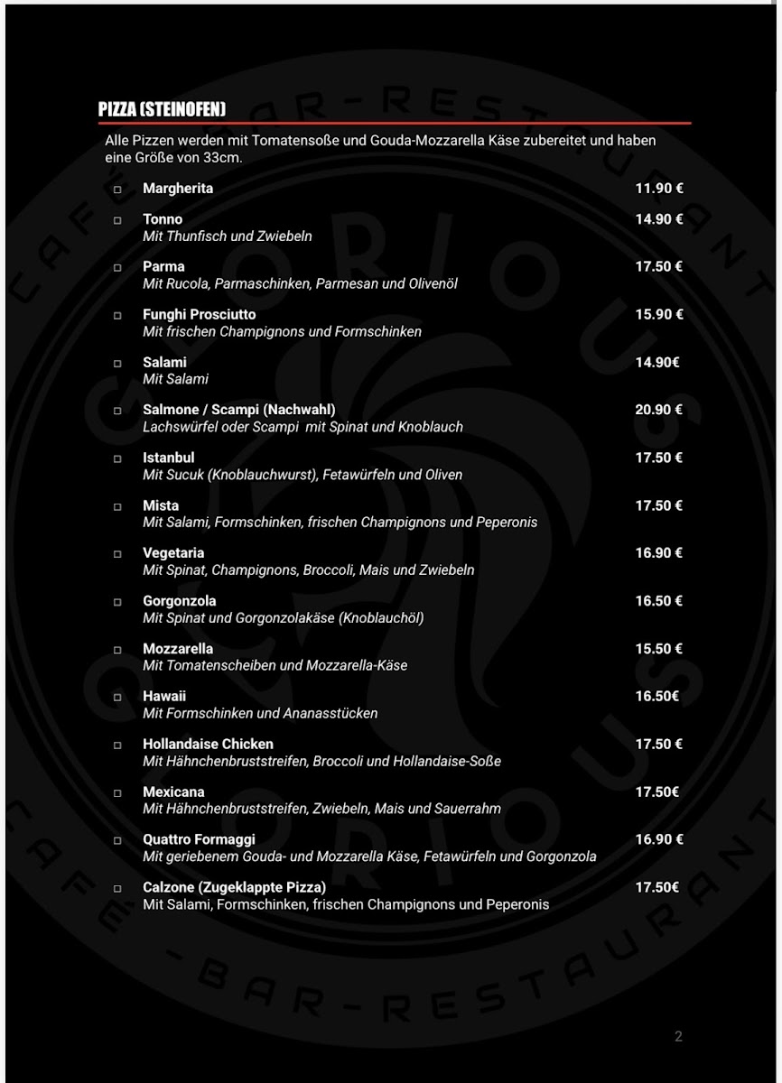 Glorious Café - Bar - Restaurant Photo Menu 4