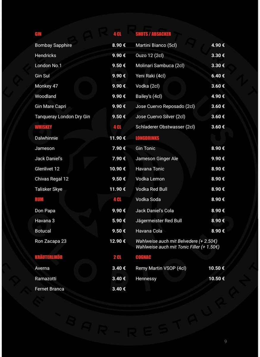 Glorious Café - Bar - Restaurant Photo Menu 9