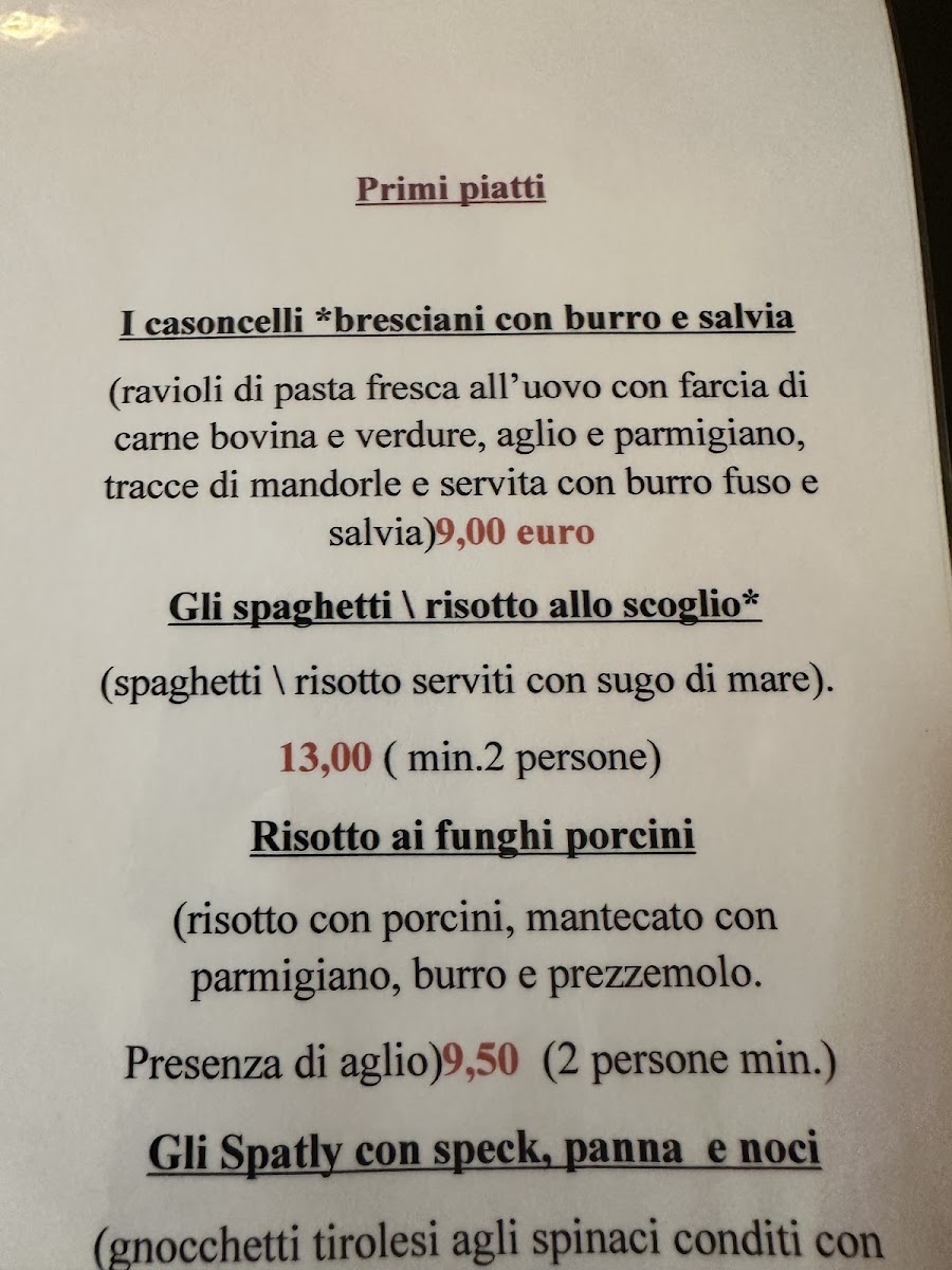 Ristorante Orietta Photo Menu 1