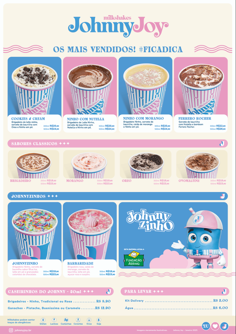 Johnny Joy Milkshakes - BarraShopping Photo Menu 2