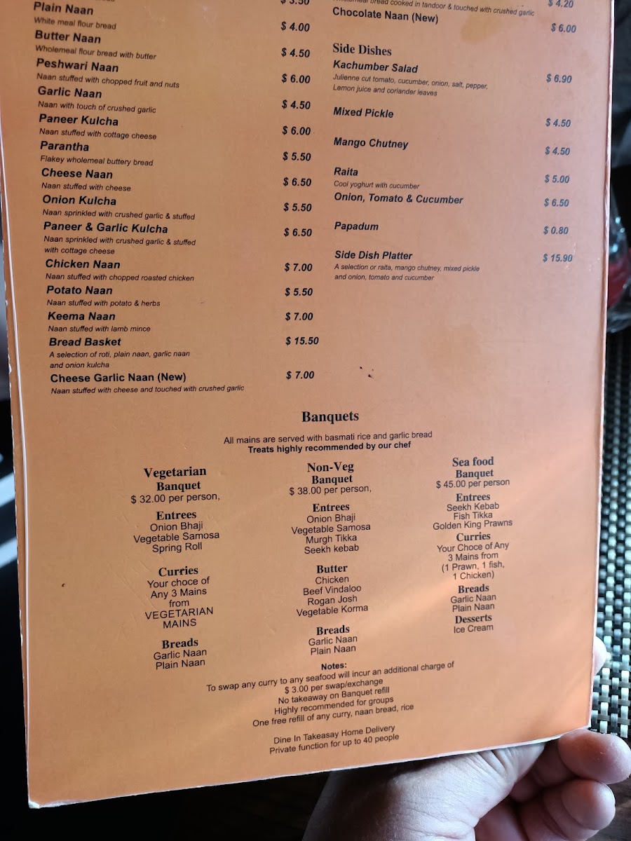 Samrat Indian Restaurant Photo Menu 2