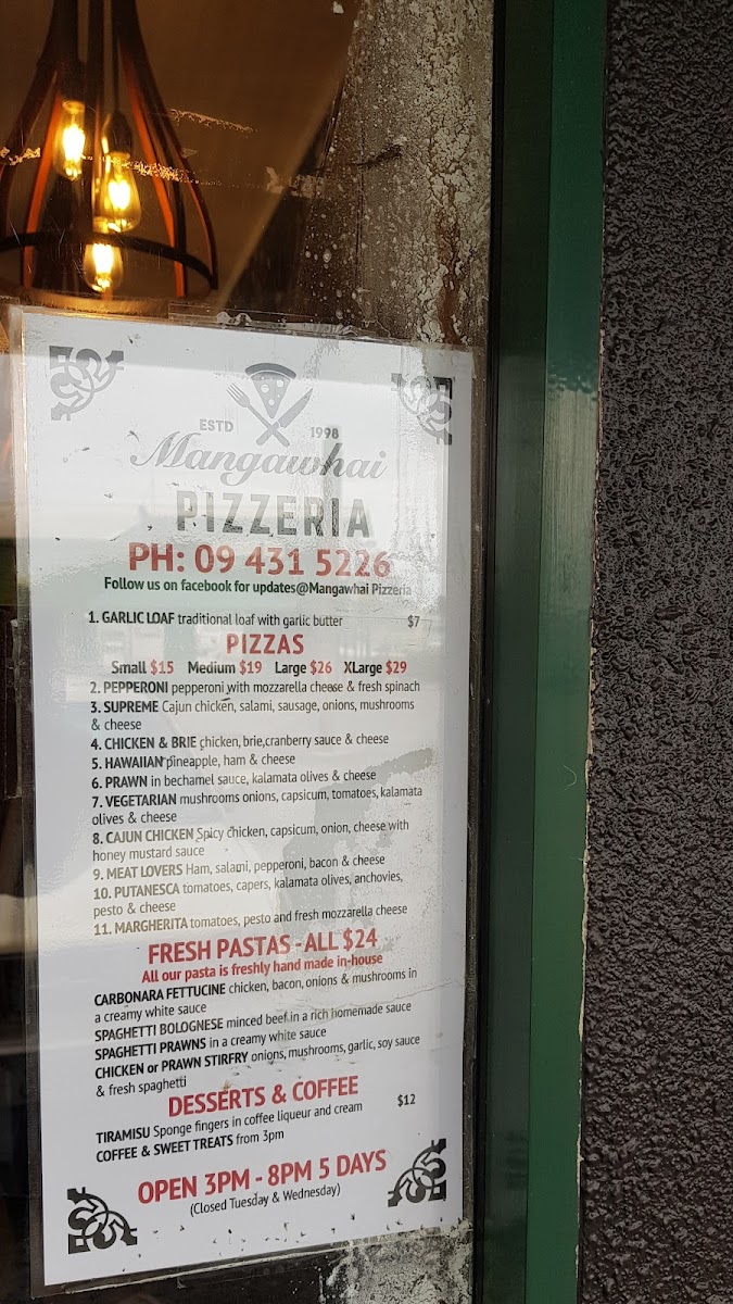 Mangawhai Pizzeria Photo Menu 1