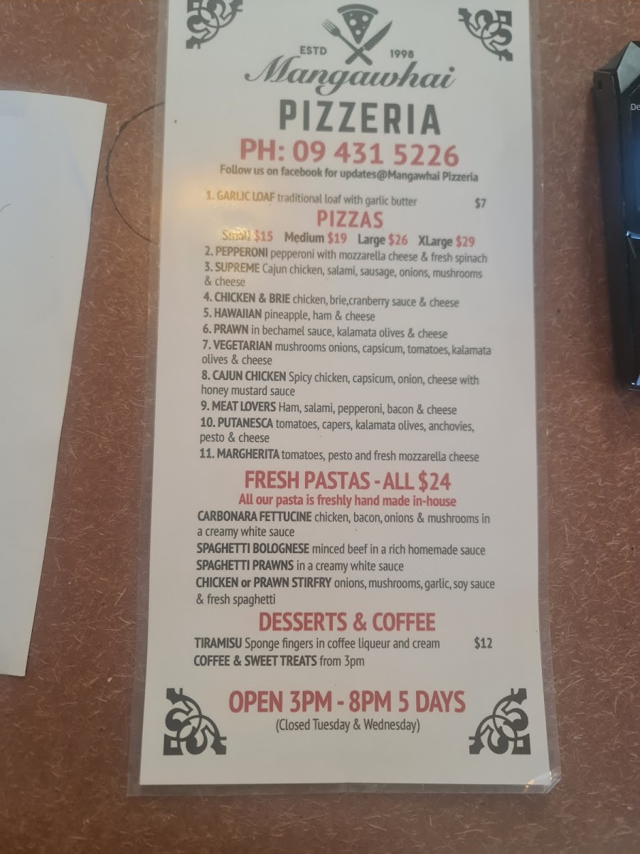 Mangawhai Pizzeria Photo Menu 6