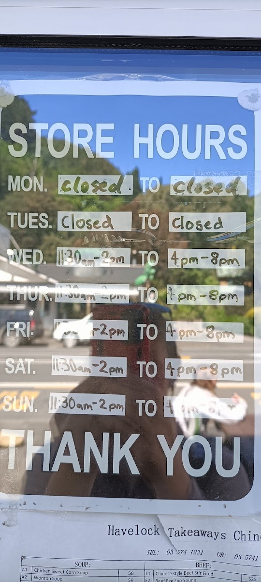 Havelock TakeAways Photo Menu 2