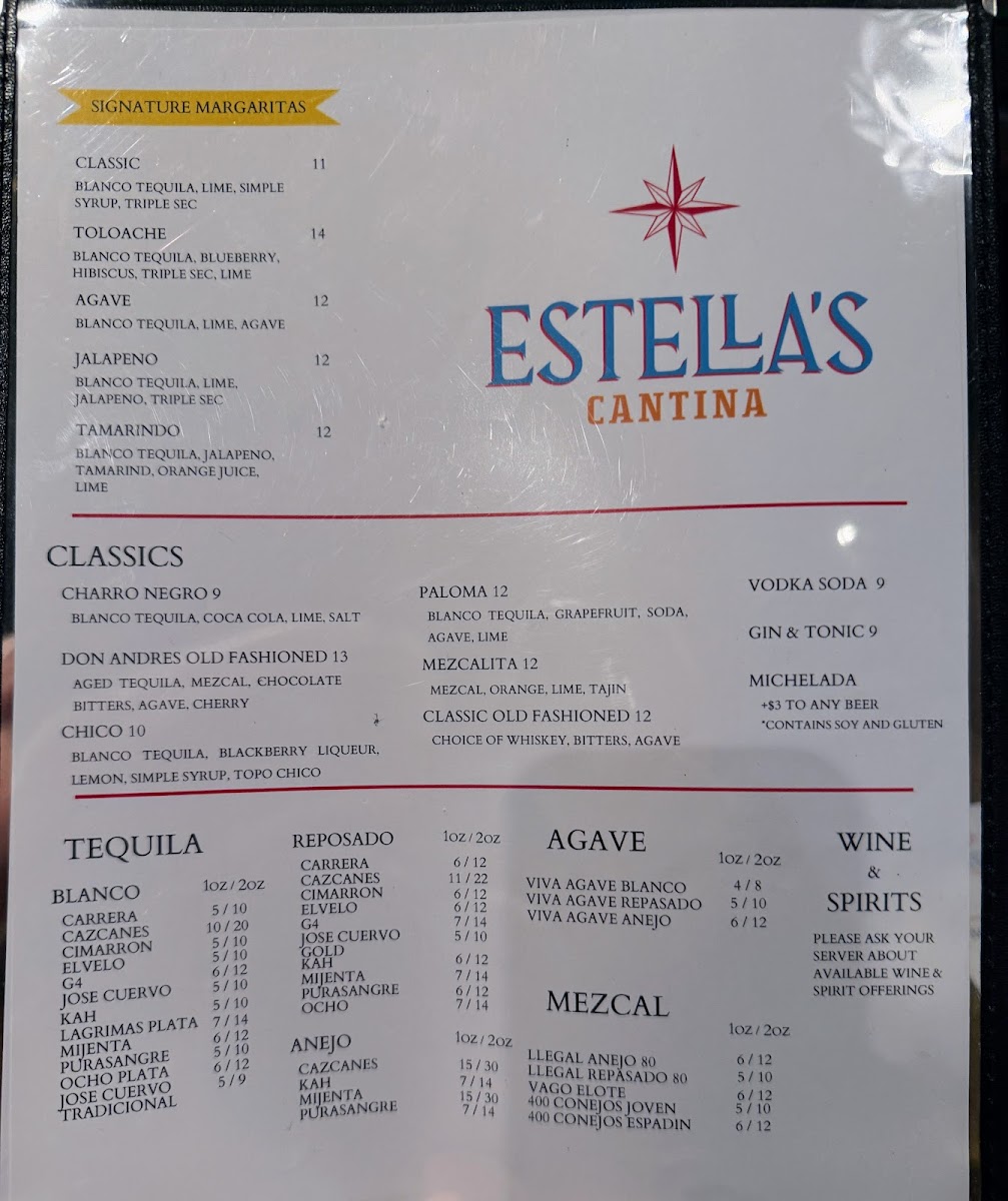 Estella's Cantina Photo Menu 2