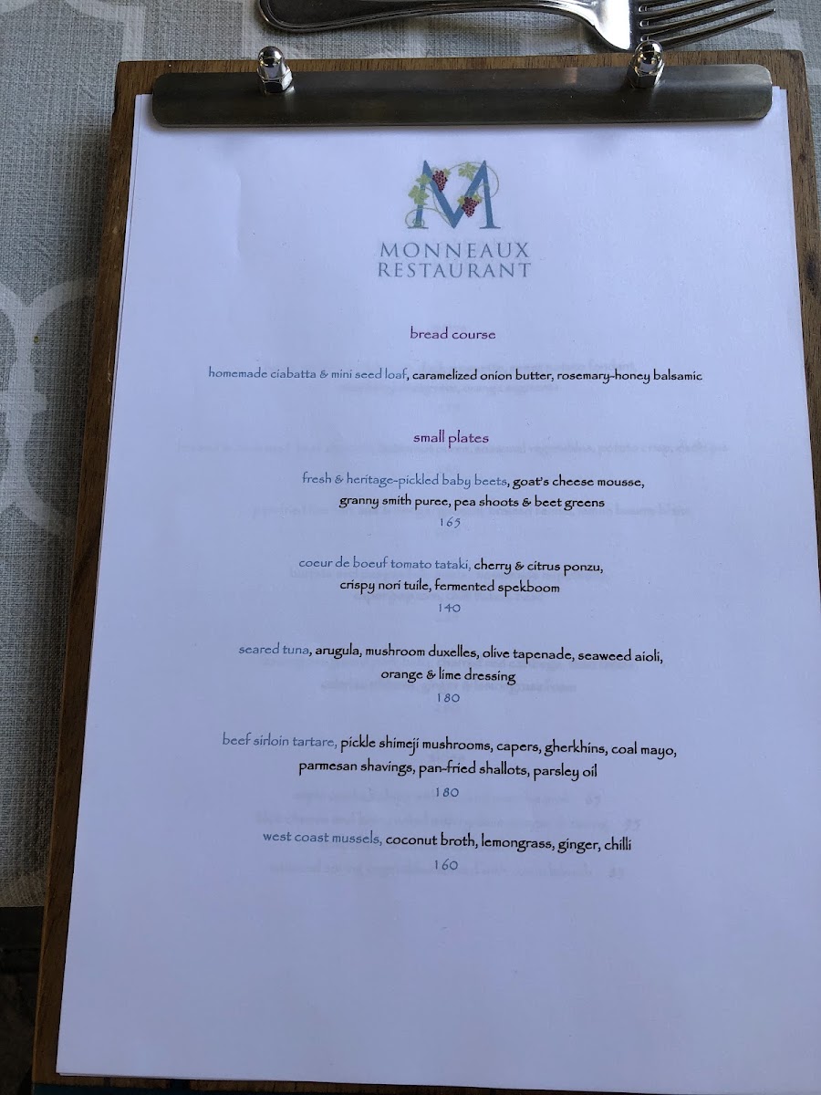 Monneaux Restaurant Photo Menu 3