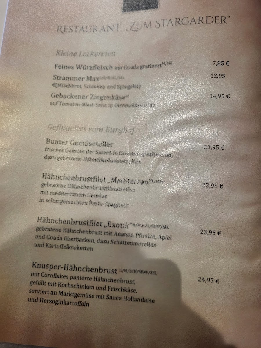 Restaurant 'Zum Stargarder' Photo Menu 3