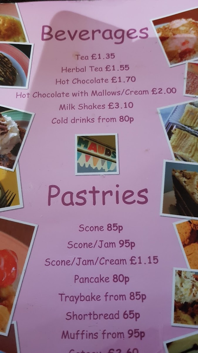Mauds Ice Creams Carrickfergus Photo Menu 1