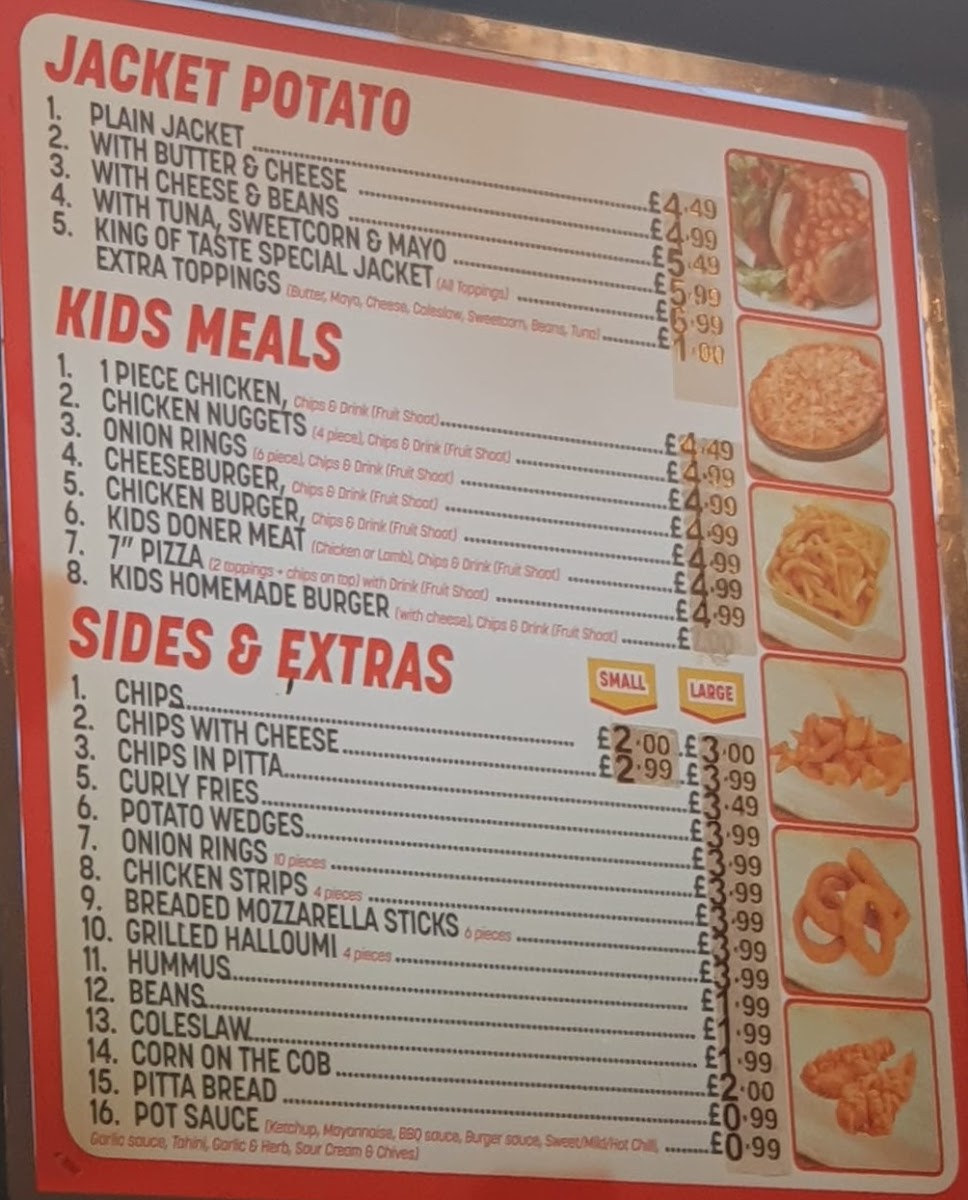 King of Taste Photo Menu 2