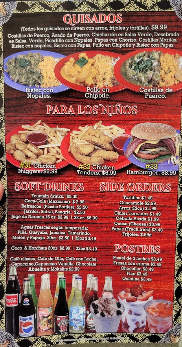 Taqueria El Torito Photo Menu 1