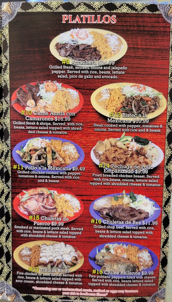 Taqueria El Torito Photo Menu 3