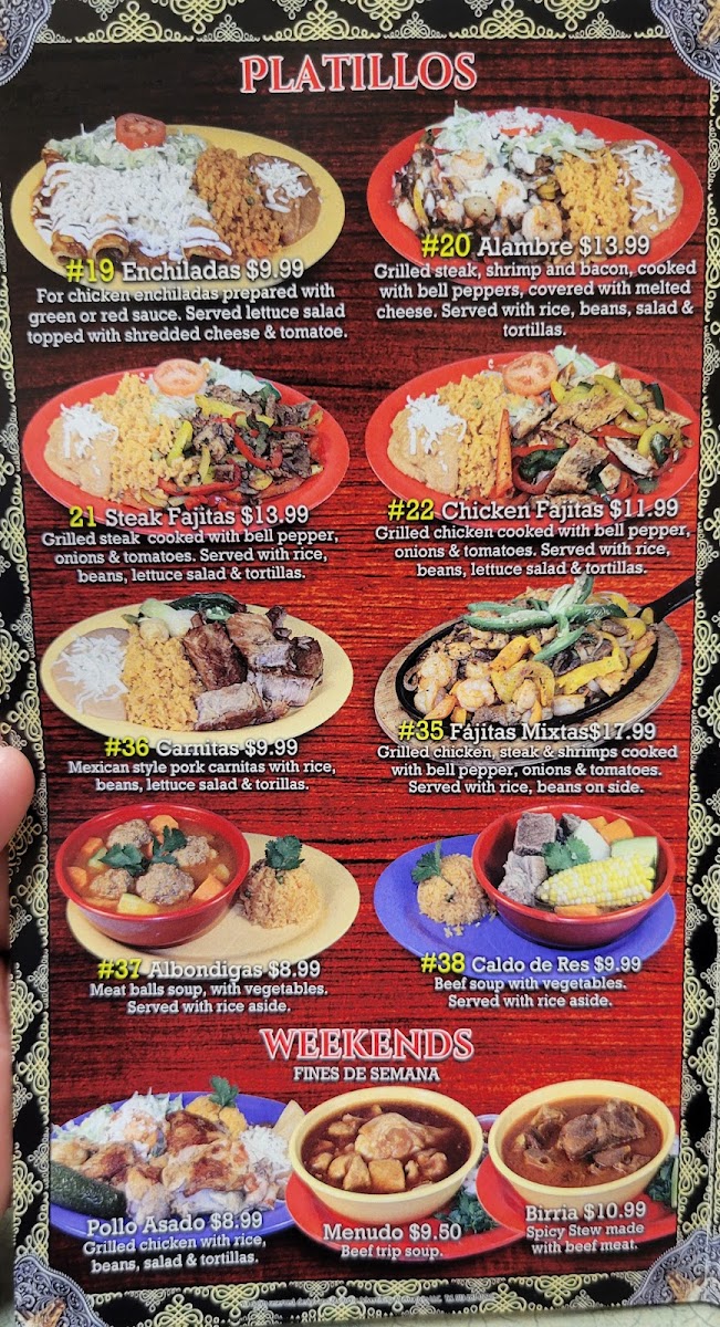 Taqueria El Torito Photo Menu 7