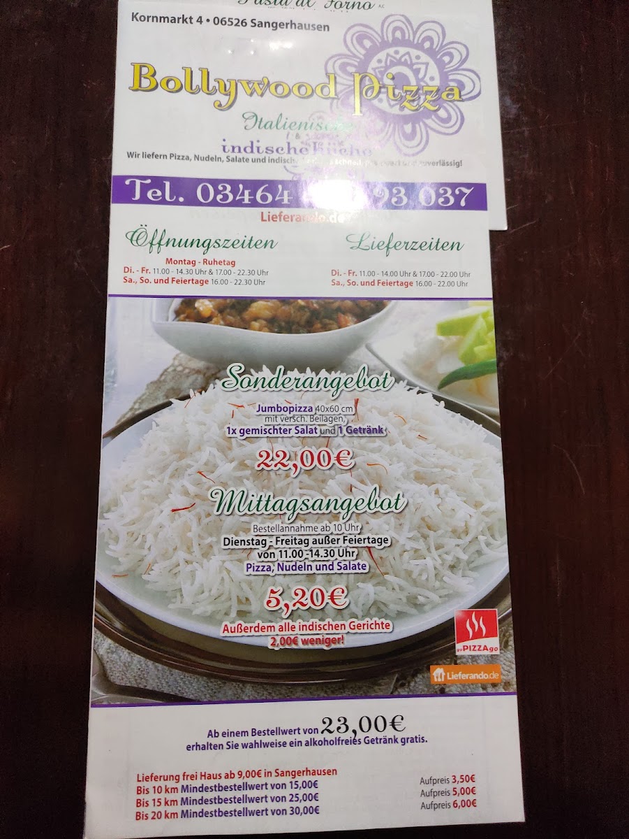 Restaurant Bollywood Photo Menu 3