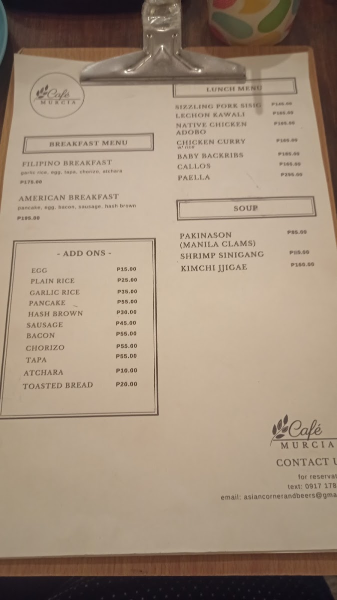 Cafe Murcia Photo Menu 5