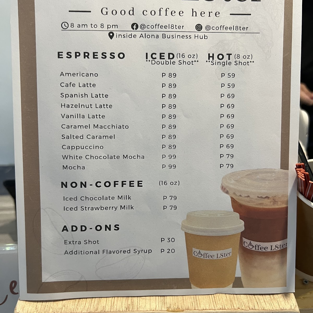 Coffee L8ter Photo Menu 7