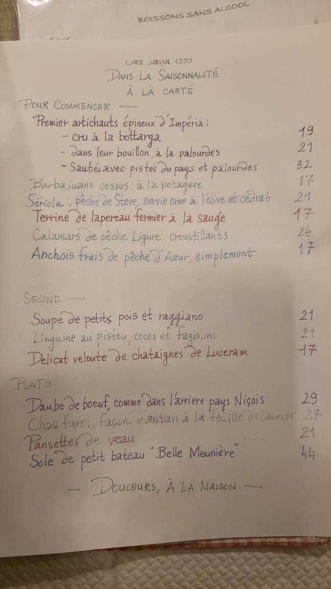 Restaurant Chez Davia Photo Menu 5
