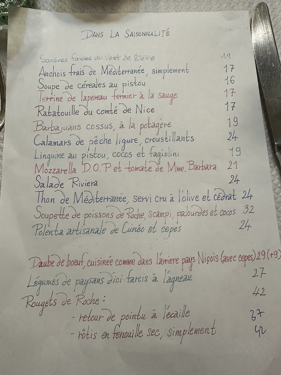 Restaurant Chez Davia Photo Menu 8