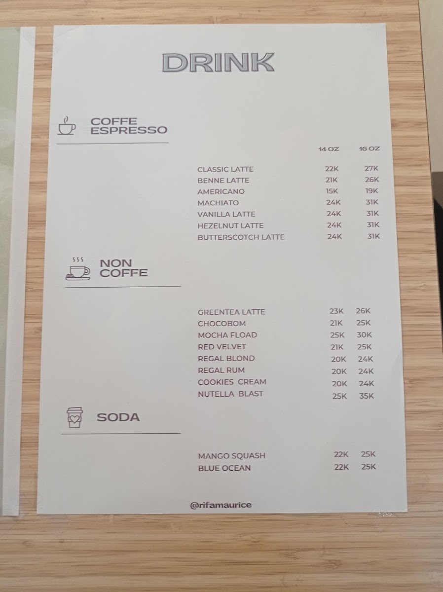 Rifa Maurice Cake Photo Menu 10