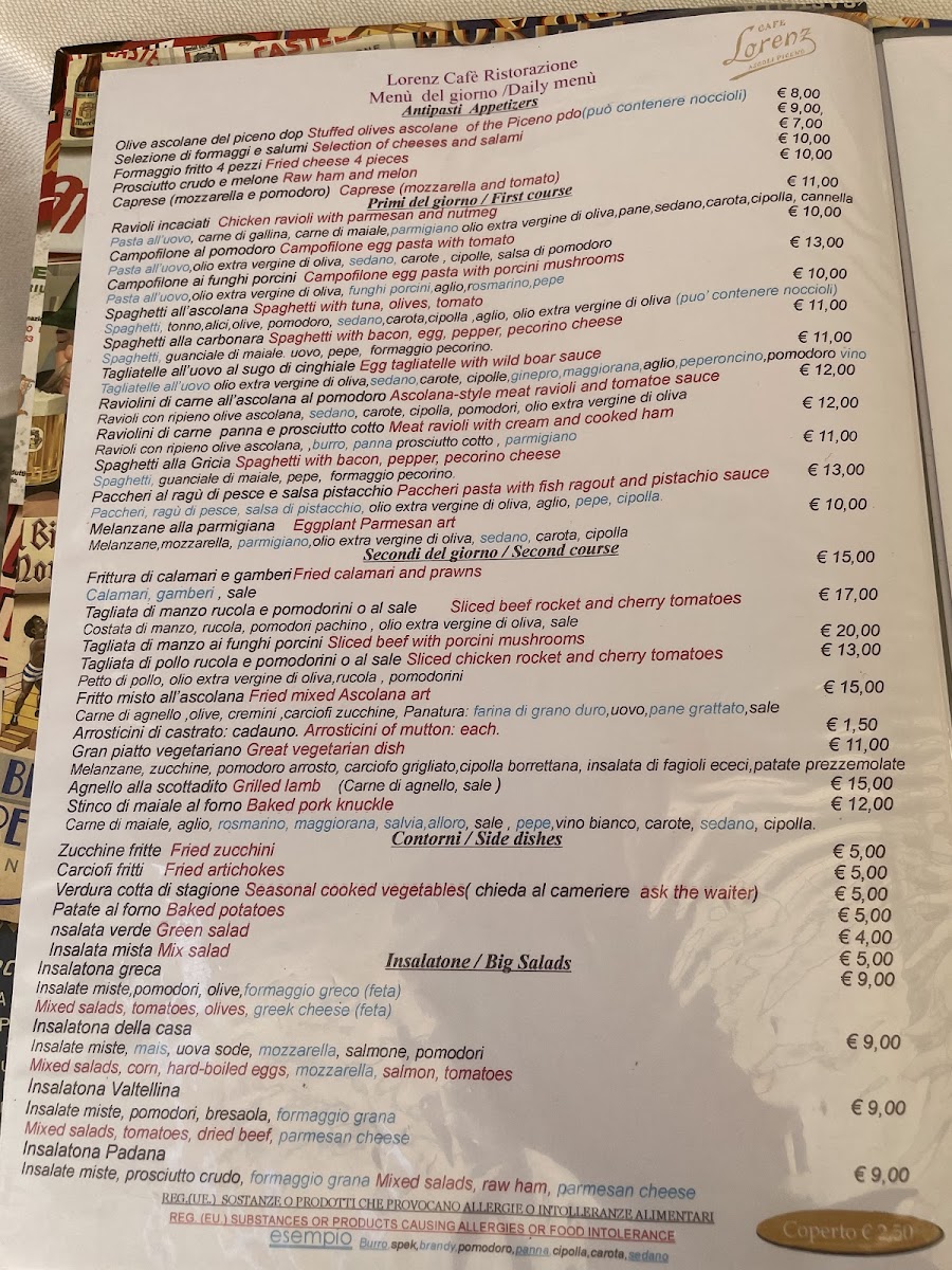 Lorenz Cafè - Bar Ristorante Steak House Pizzeria Photo Menu 1