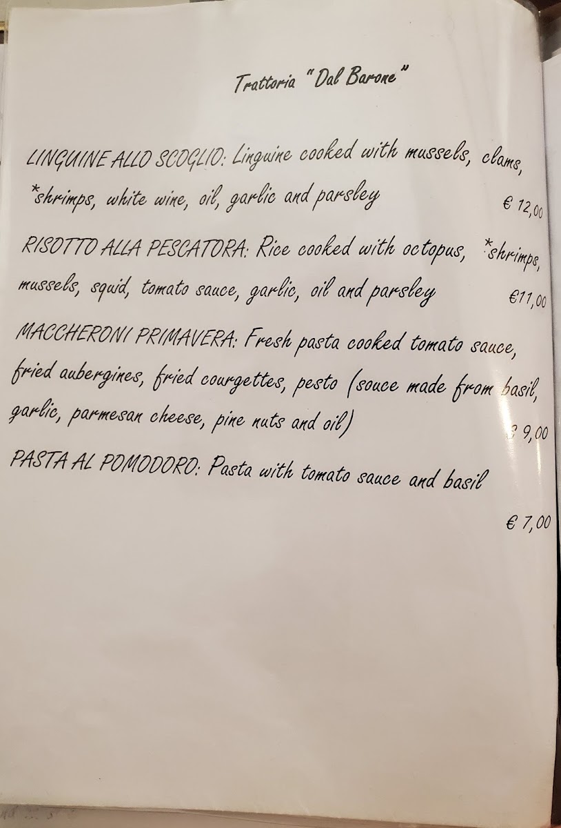 Ristorante trattoria 'Dal Barone' Photo Menu 3