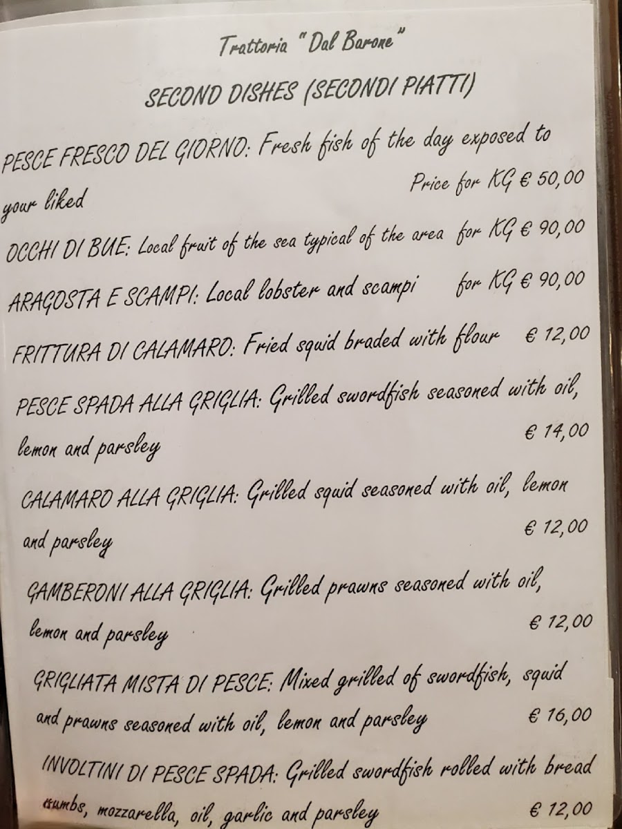 Ristorante trattoria 'Dal Barone' Photo Menu 4