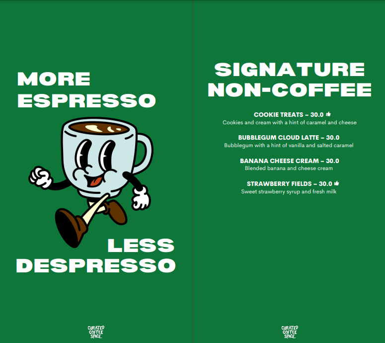 Curated Coffee Space Photo Menu 5
