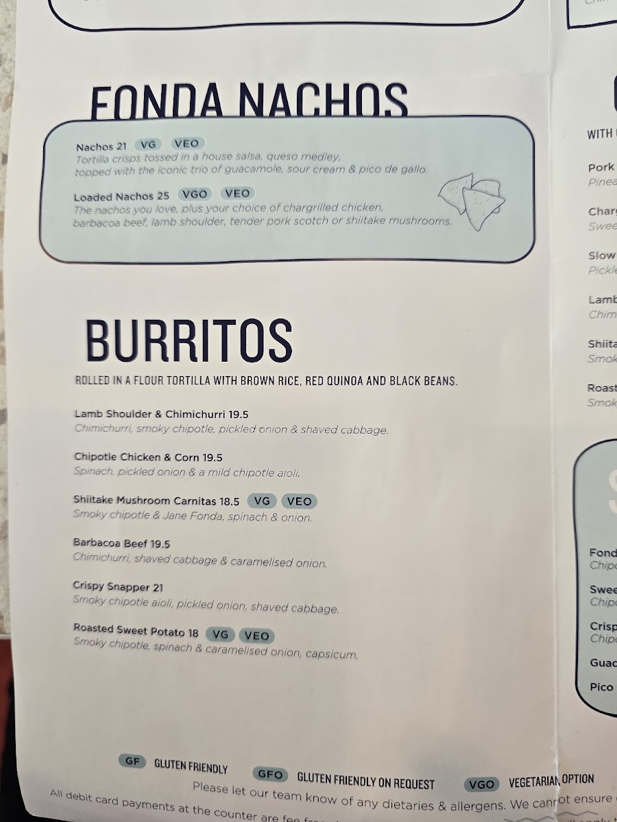 Fonda Mexican Canberra Photo Menu 10