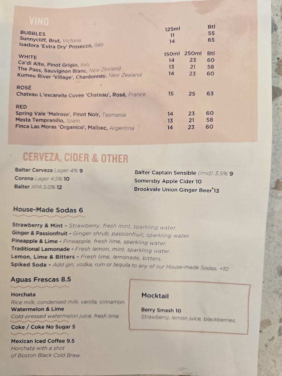Fonda Mexican Canberra Photo Menu 3