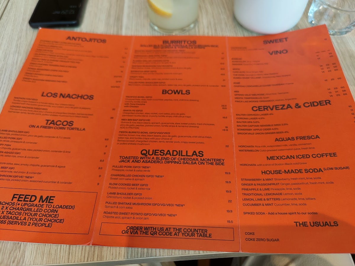 Fonda Mexican Canberra Photo Menu 5