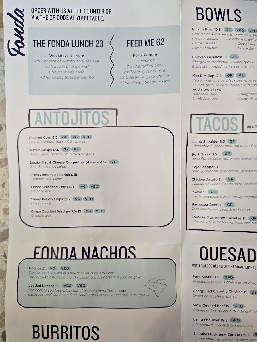 Fonda Mexican Canberra Photo Menu 8