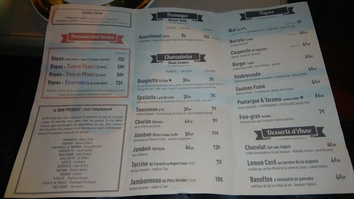 Le 5 Wine Bar Photo Menu 10