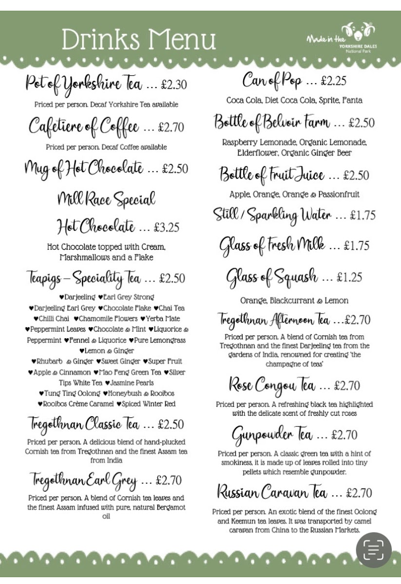 Mill Race Teashop Photo Menu 6