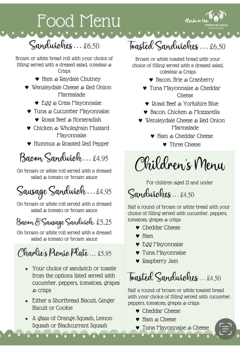 Mill Race Teashop Photo Menu 8