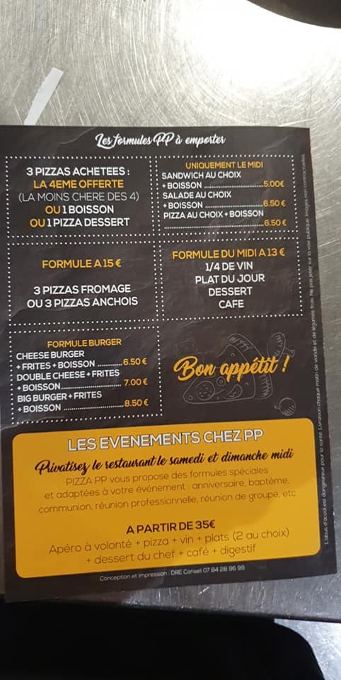 Chez Pp Restaurant - Pizzeria Photo Menu 5
