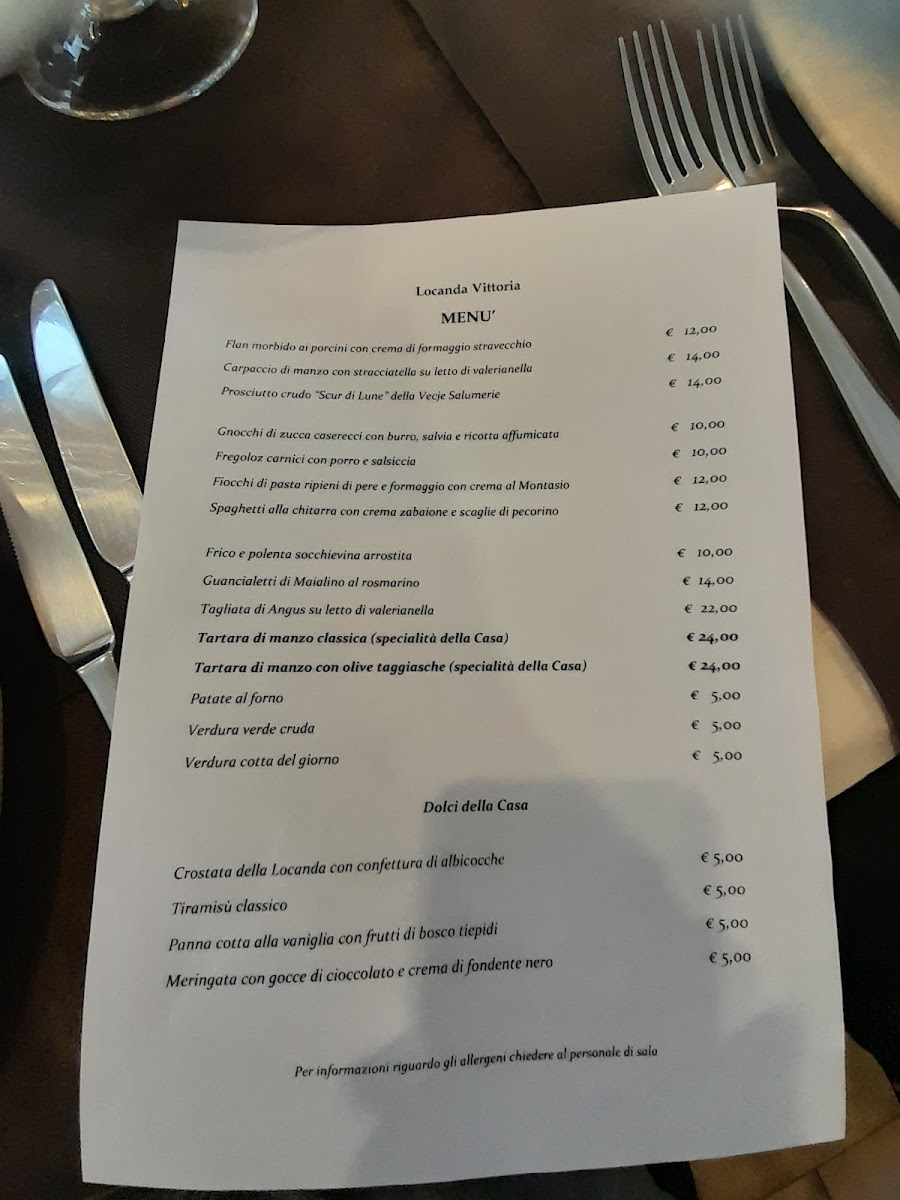 Locanda Vittoria Photo Menu 4