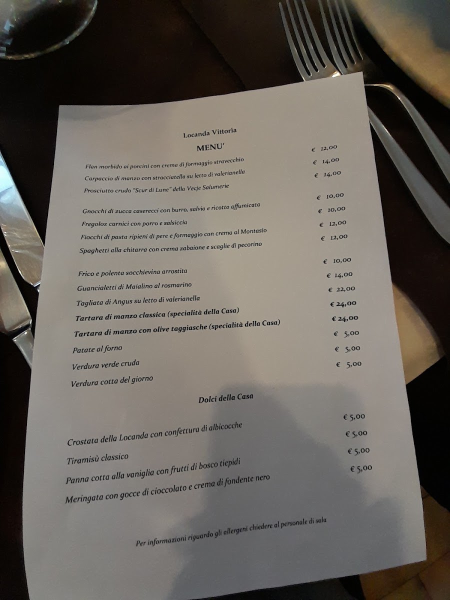 Locanda Vittoria Photo Menu 5