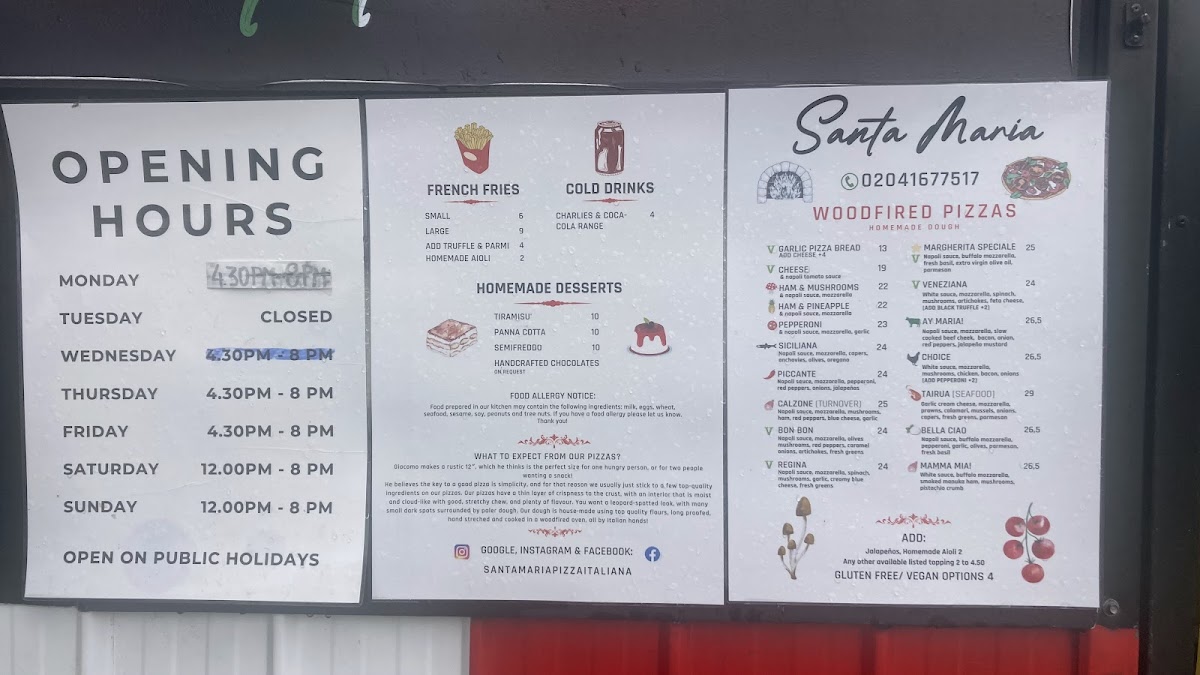 Santa Maria Pizza Italiana Photo Menu 3