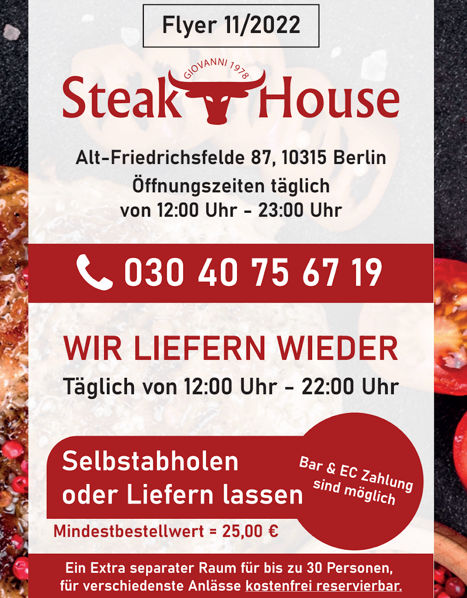 Steakhouse Giovanni Photo Menu 2