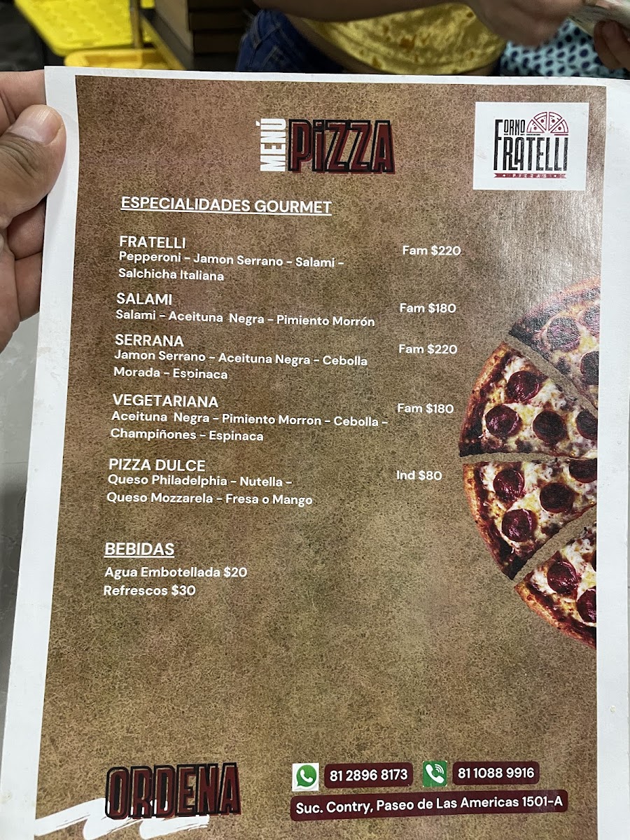 Forno Fratelli Pizzas Photo Menu 4